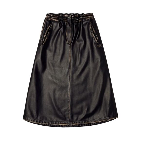 Diesel Women O-Blivion Midi Skirt With Elastic Waist - Picture 1 of 5